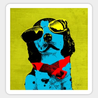 POP ART DOG LIGHT BLUE Sticker